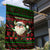Viking Christmas Garden Flag with Santa Warrior Axe Nordic Symbols Red Green Black Knit Pattern Design - Wonder Print Shop