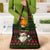 Viking Christmas Grocery Bag with Santa Warrior Axe Nordic Symbols Red Green Black Knit Pattern Design - Wonder Print Shop