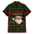 Viking Christmas Hawaiian Shirt with Santa Warrior Axe Nordic Symbols Red Green Black Knit Pattern Design - Wonder Print Shop