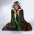 Viking Christmas Hooded Blanket with Santa Warrior Axe Nordic Symbols Red Green Black Knit Pattern Design - Wonder Print Shop