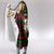 Viking Christmas Hooded Blanket with Santa Warrior Axe Nordic Symbols Red Green Black Knit Pattern Design - Wonder Print Shop