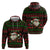 Viking Christmas Hoodie with Santa Warrior Axe Nordic Symbols Red Green Black Knit Pattern Design - Wonder Print Shop