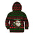 Viking Christmas Kid Hoodie with Santa Warrior Axe Nordic Symbols Red Green Black Knit Pattern Design - Wonder Print Shop