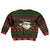 Viking Christmas Kid Ugly Christmas Sweater with Santa Warrior Axe Nordic Symbols Red Green Black Knit Pattern Design - Wonder Print Shop