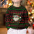 Viking Christmas Kid Ugly Christmas Sweater with Santa Warrior Axe Nordic Symbols Red Green Black Knit Pattern Design - Wonder Print Shop