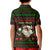 Viking Christmas Kid Polo Shirt with Santa Warrior Axe Nordic Symbols Red Green Black Knit Pattern Design - Wonder Print Shop
