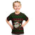 Viking Christmas Kid T Shirt with Santa Warrior Axe Nordic Symbols Red Green Black Knit Pattern Design - Wonder Print Shop