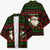 Viking Christmas Kimono with Santa Warrior Axe Nordic Symbols Red Green Black Knit Pattern Design - Wonder Print Shop