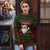 Viking Christmas Ugly Christmas Sweater with Santa Warrior Axe Nordic Symbols Red Green Black Knit Pattern Design - Wonder Print Shop
