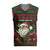 Viking Christmas Knitted V-Neck Vest with Santa Warrior Axe Nordic Symbols Red Green Black Knit Pattern Design - Wonder Print Shop