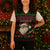 Viking Christmas Knitted V-Neck Vest with Santa Warrior Axe Nordic Symbols Red Green Black Knit Pattern Design - Wonder Print Shop