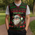 Viking Christmas Knitted V-Neck Vest with Santa Warrior Axe Nordic Symbols Red Green Black Knit Pattern Design - Wonder Print Shop
