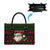 Viking Christmas Leather Bag with Santa Warrior Axe Nordic Symbols Red Green Black Knit Pattern Design - Wonder Print Shop