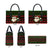 Viking Christmas Leather Bag with Santa Warrior Axe Nordic Symbols Red Green Black Knit Pattern Design - Wonder Print Shop