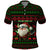 Viking Christmas Polo Shirt with Santa Warrior Axe Nordic Symbols Red Green Black Knit Pattern Design - Wonder Print Shop
