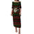 Viking Christmas Puletasi with Santa Warrior Axe Nordic Symbols Red Green Black Knit Pattern Design - Wonder Print Shop