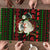 Viking Christmas Puzzle with Santa Warrior Axe Nordic Symbols Red Green Black Knit Pattern Design - Wonder Print Shop