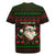 Viking Christmas Rugby Jersey with Santa Warrior Axe Nordic Symbols Red Green Black Knit Pattern Design - Wonder Print Shop