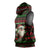 Viking Christmas Sleeveless Hoodie with Santa Warrior Axe Nordic Symbols Red Green Black Knit Pattern Design - Wonder Print Shop