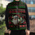 Viking Christmas Sleeveless Puffer Jacket with Santa Warrior Axe Nordic Symbols Red Green Black Knit Pattern Design - Wonder Print Shop