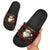 Viking Christmas Slide Sandals with Santa Warrior Axe Nordic Symbols Red Green Black Knit Pattern Design - Wonder Print Shop