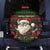 Viking Christmas Spare Tire Cover with Santa Warrior Axe Nordic Symbols Red Green Black Knit Pattern Design - Wonder Print Shop