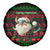 Viking Christmas Spare Tire Cover with Santa Warrior Axe Nordic Symbols Red Green Black Knit Pattern Design - Wonder Print Shop