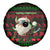 Viking Christmas Spare Tire Cover with Santa Warrior Axe Nordic Symbols Red Green Black Knit Pattern Design - Wonder Print Shop