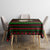 Viking Christmas Tablecloth with Santa Warrior Axe Nordic Symbols Red Green Black Knit Pattern Design - Wonder Print Shop