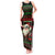 Viking Christmas Tank Maxi Dress with Santa Warrior Axe Nordic Symbols Red Green Black Knit Pattern Design - Wonder Print Shop