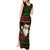 Viking Christmas Tank Maxi Dress with Santa Warrior Axe Nordic Symbols Red Green Black Knit Pattern Design - Wonder Print Shop