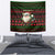 Viking Christmas Tapestry with Santa Warrior Axe Nordic Symbols Red Green Black Knit Pattern Design - Wonder Print Shop