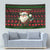 Viking Christmas Tapestry with Santa Warrior Axe Nordic Symbols Red Green Black Knit Pattern Design - Wonder Print Shop