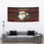 Viking Christmas Tapestry with Santa Warrior Axe Nordic Symbols Red Green Black Knit Pattern Design - Wonder Print Shop