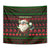 Viking Christmas Tapestry with Santa Warrior Axe Nordic Symbols Red Green Black Knit Pattern Design - Wonder Print Shop