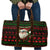 Viking Christmas Travel Bag with Santa Warrior Axe Nordic Symbols Red Green Black Knit Pattern Design - Wonder Print Shop