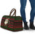 Viking Christmas Travel Bag with Santa Warrior Axe Nordic Symbols Red Green Black Knit Pattern Design - Wonder Print Shop