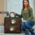 Viking Christmas Travel Bag with Santa Warrior Axe Nordic Symbols Red Green Black Knit Pattern Design - Wonder Print Shop
