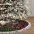 Viking Christmas Tree Skirt with Santa Warrior Axe Nordic Symbols Red Green Black Knit Pattern Design - Wonder Print Shop