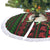 Viking Christmas Tree Skirt with Santa Warrior Axe Nordic Symbols Red Green Black Knit Pattern Design - Wonder Print Shop