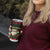 Viking Christmas Tumbler Cup with Santa Warrior Axe Nordic Symbols Red Green Black Knit Pattern Design - Wonder Print Shop