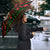 Viking Christmas Umbrella with Santa Warrior Axe Nordic Symbols Red Green Black Knit Pattern Design - Wonder Print Shop