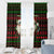 Viking Christmas Window Curtain with Santa Warrior Axe Nordic Symbols Red Green Black Knit Pattern Design - Wonder Print Shop