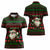 Viking Christmas Women Polo Shirt with Santa Warrior Axe Nordic Symbols Red Green Black Knit Pattern Design - Wonder Print Shop