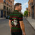 Viking Christmas Zipper Polo Shirt with Santa Warrior Axe Nordic Symbols Red Green Black Knit Pattern Design - Wonder Print Shop