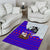 Viking Christmas Area Rug with Santa in Longship Dragon Head Helmet Runes Blue Red Knit Pattern Design - Wonder Print Shop