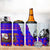 Viking Christmas 4 in 1 Can Cooler Tumbler with Santa in Longship Dragon Head Helmet Runes Blue Red Knit Pattern Design - Wonder Print Shop