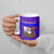 Viking Christmas Ceramic Mug with Santa in Longship Dragon Head Helmet Runes Blue Red Knit Pattern Design - Wonder Print Shop