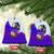 Viking Christmas Ceramic Ornament with Santa in Longship Dragon Head Helmet Runes Blue Red Knit Pattern Design - Wonder Print Shop