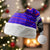 Viking Christmas Santa Hat with Santa in Longship Dragon Head Helmet Runes Blue Red Knit Pattern Design - Wonder Print Shop
